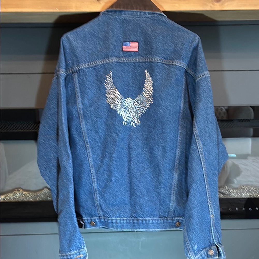 Sturgis Denim Jacket with Eagle Motif